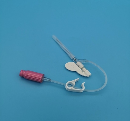 Розовый устранимый тип переливание крови бабочки Cannula 20G Iv вливания положительного давления аварийное